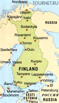 карта Финляндии